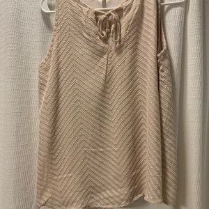 Cream polka dot tank top